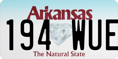 AR license plate 194WUE