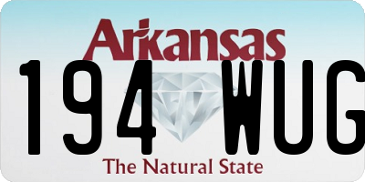 AR license plate 194WUG