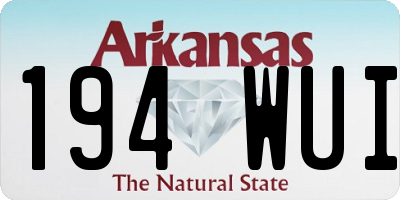 AR license plate 194WUI