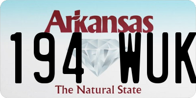 AR license plate 194WUK