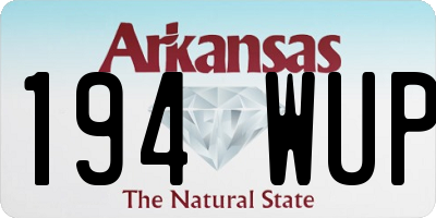 AR license plate 194WUP