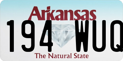 AR license plate 194WUQ