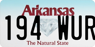 AR license plate 194WUR