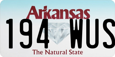 AR license plate 194WUS