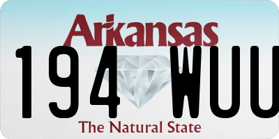 AR license plate 194WUU
