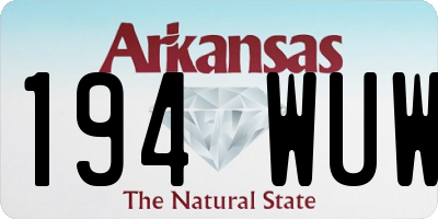AR license plate 194WUW