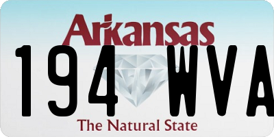AR license plate 194WVA