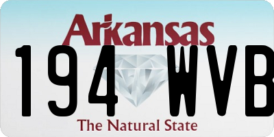 AR license plate 194WVB