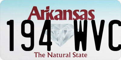 AR license plate 194WVC