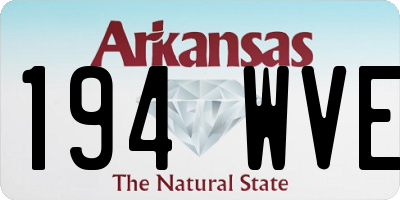 AR license plate 194WVE