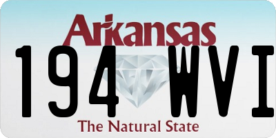 AR license plate 194WVI