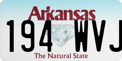 AR license plate 194WVJ