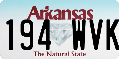 AR license plate 194WVK