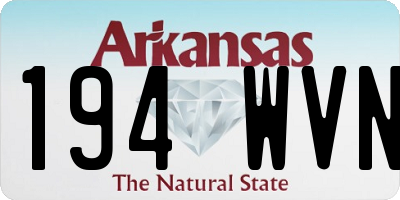 AR license plate 194WVN