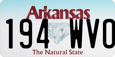 AR license plate 194WVO