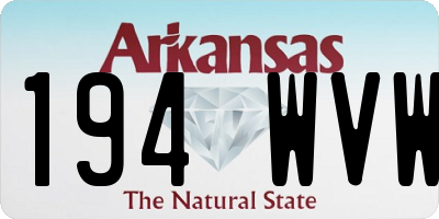 AR license plate 194WVW