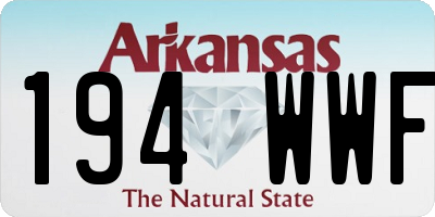 AR license plate 194WWF