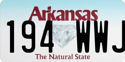 AR license plate 194WWJ