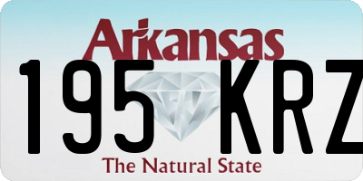 AR license plate 195KRZ