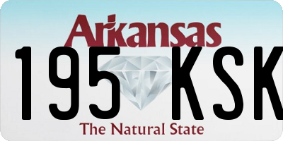 AR license plate 195KSK