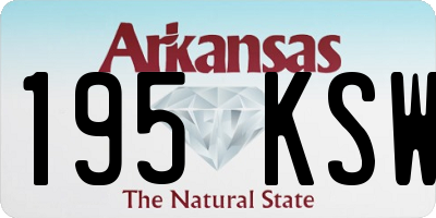 AR license plate 195KSW