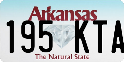AR license plate 195KTA
