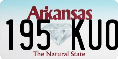 AR license plate 195KUO