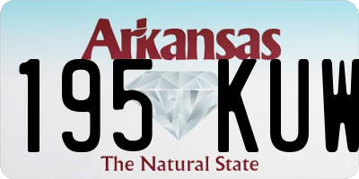 AR license plate 195KUW