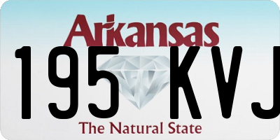 AR license plate 195KVJ