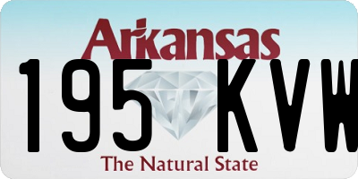 AR license plate 195KVW