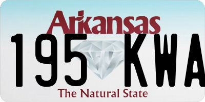 AR license plate 195KWA