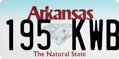 AR license plate 195KWB