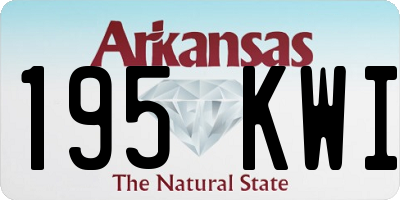 AR license plate 195KWI