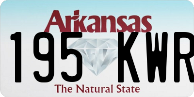 AR license plate 195KWR