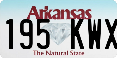 AR license plate 195KWX