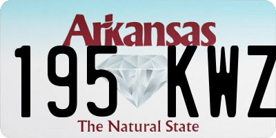 AR license plate 195KWZ