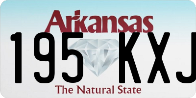 AR license plate 195KXJ