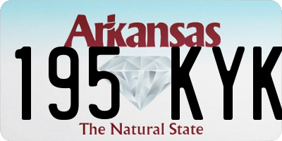 AR license plate 195KYK