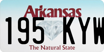 AR license plate 195KYW