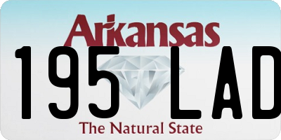 AR license plate 195LAD