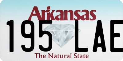 AR license plate 195LAE