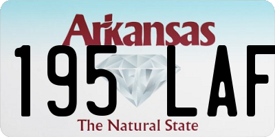 AR license plate 195LAF