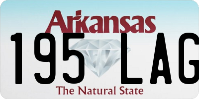 AR license plate 195LAG