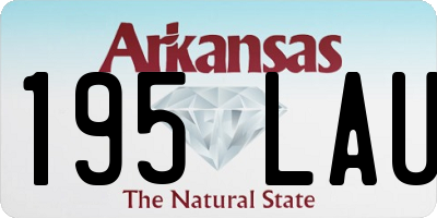 AR license plate 195LAU