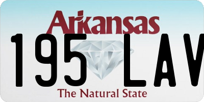 AR license plate 195LAV