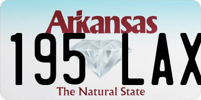 AR license plate 195LAX