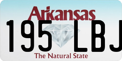 AR license plate 195LBJ