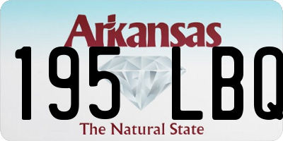AR license plate 195LBQ