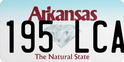 AR license plate 195LCA