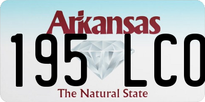 AR license plate 195LCO